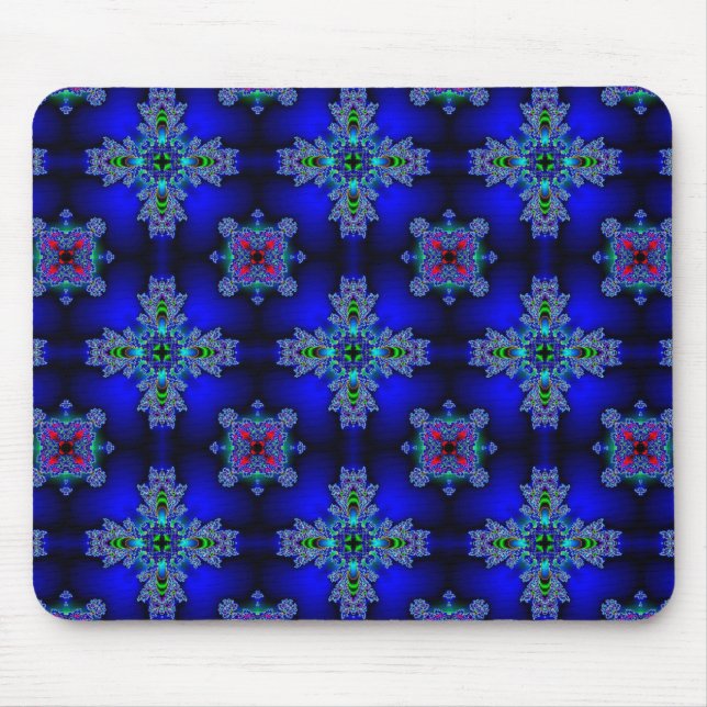 Artdeco Flowers in Retro Style Mouse Pad (Front)