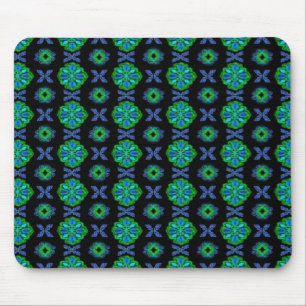 Artdeco Flowers in Retro Style Mouse Pad