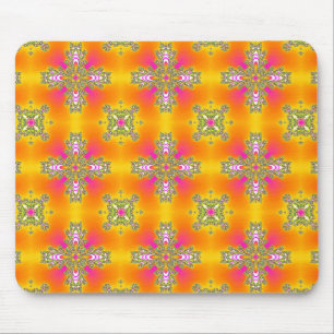 Artdeco Flowers in Retro Style Mouse Pad