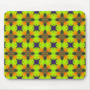 Artdeco Flowers in Retro Style Mouse Pad
