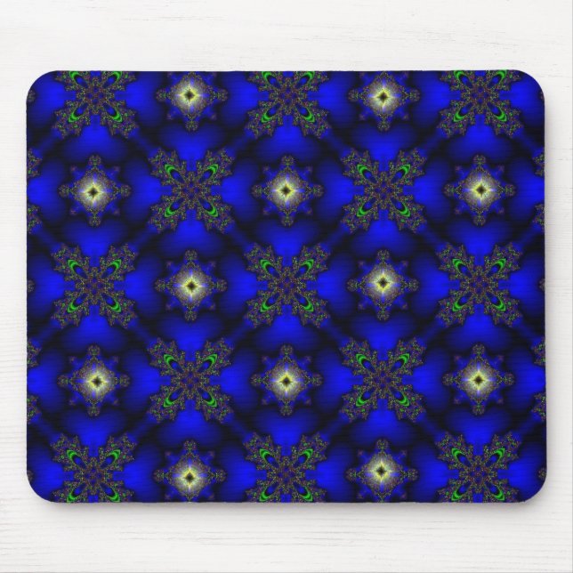 Artdeco Flowers in Retro Style Mouse Pad (Front)