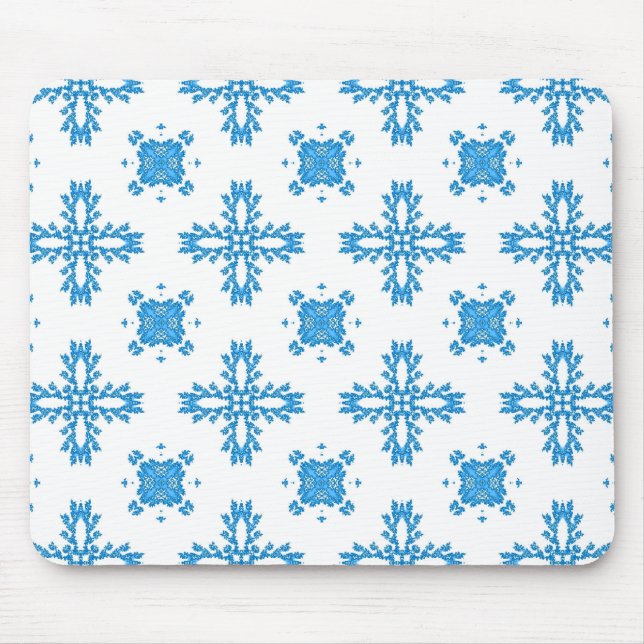Artdeco Flowers in Retro Style Mouse Pad (Front)
