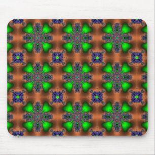 Artdeco Flowers in Retro Style Mouse Pad
