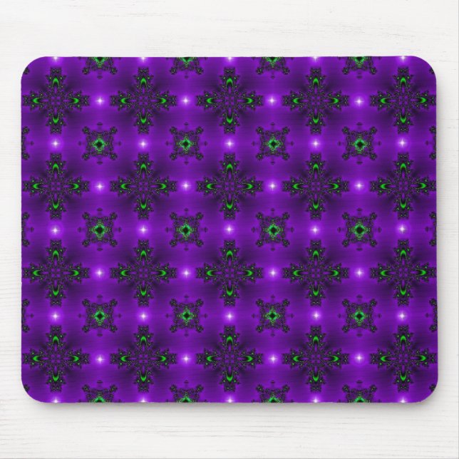 Artdeco Flowers in Retro Style Mouse Pad (Front)