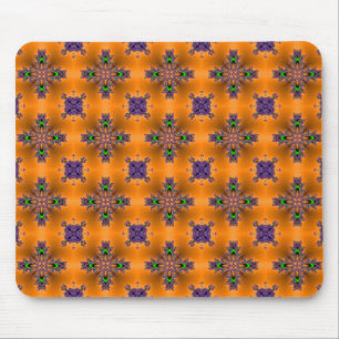 Artdeco Flowers in Retro Style Mouse Pad