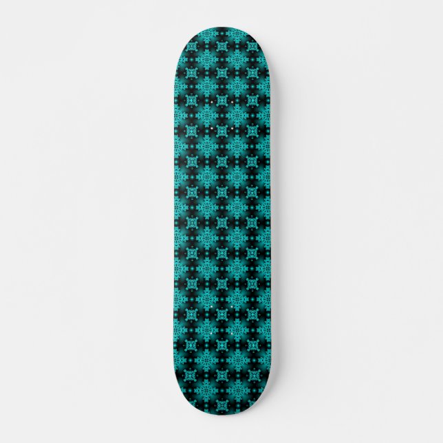 Artdeco Flowers in Retro Style Skateboard (Front)