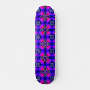 Artdeco Flowers in Retro Style Skateboard