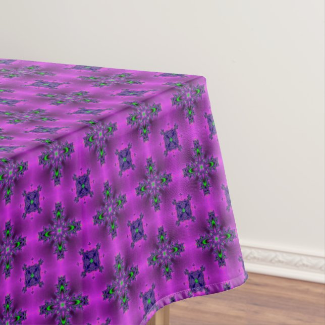 Artdeco Flowers in Retro Style Tablecloth (In Situ)