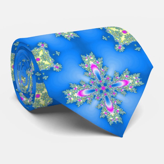 Artdeco Flowers in Retro Style Tie (Rolled)