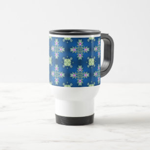 Artdeco Flowers in Retro Style Travel Mug