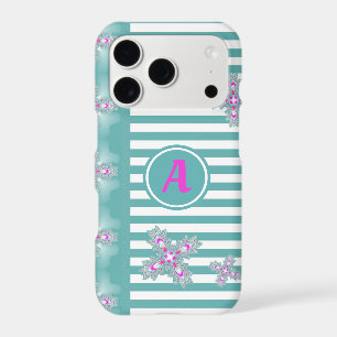 Artdeco Flowers in Retro Style with monogram