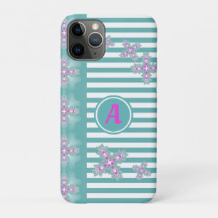 Artdeco Flowers in Retro Style with monogram Case-Mate iPhone Case