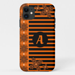 Artdeco Flowers in Retro Style with monogram Case-Mate iPhone Case