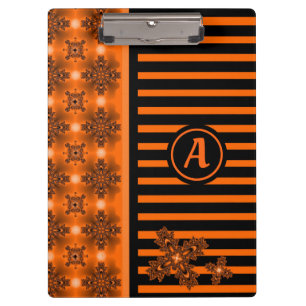 Artdeco Flowers in Retro Style with monogram Clipboard