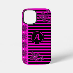 Artdeco Flowers in Retro Style with monogram iPhone 12 Mini Case