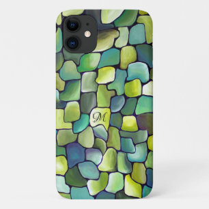 Artdeco Pattern Abstract Contemporary Monogrammed Case-Mate iPhone Case