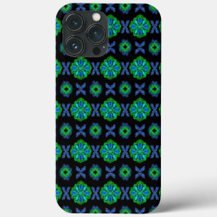 Artdeco Tulip Flowers in Retro Style iPhone 13 Pro Max Case