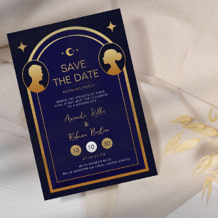 Artdeco Wedding Save The Date Elegant Invitation