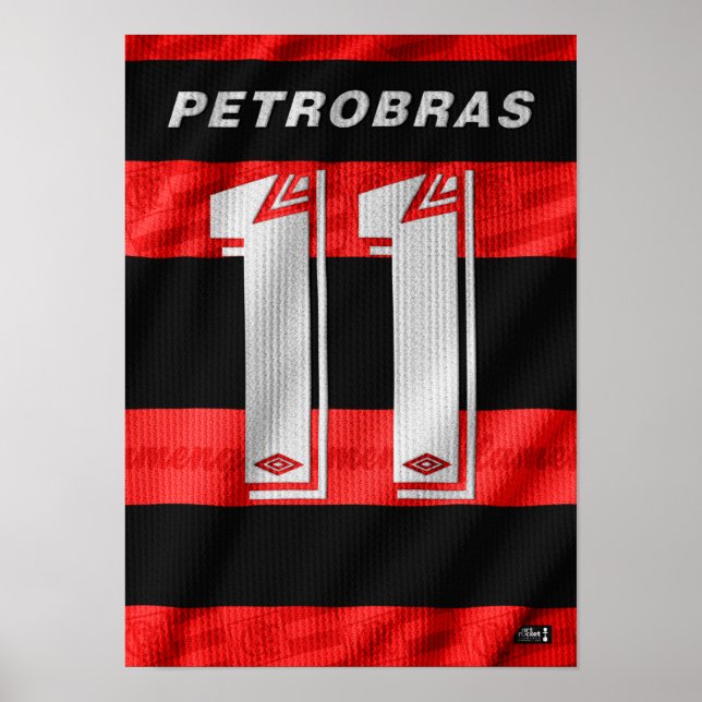 Arte Camisa Flamengo (Romário) 1996 Poster (Front)