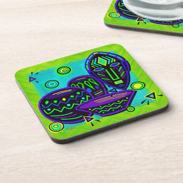 Artefact African Pop Art Coaster (Left Side)