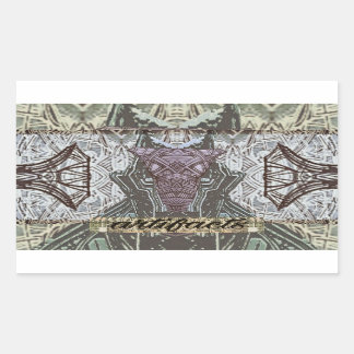 artefacts dogfaced masked guide rectangular sticker