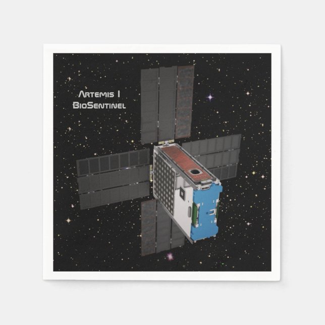 Artemis BioSentinel CubeSat Napkin (Front)