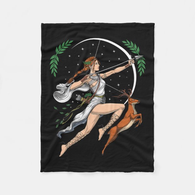 Artemis Greek Goddess Of Hunting Ancient Greece My Fleece Blanket (Front)