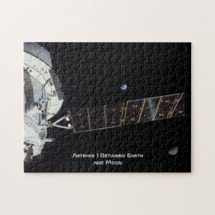 Artemis I Between Earth and Moon Jigsaw Puzzle