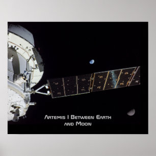 Artemis I Between Earth and Moon Poster