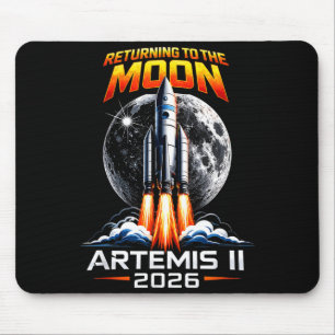 Artemis ii back to the moon 2026 gift for men mouse pad