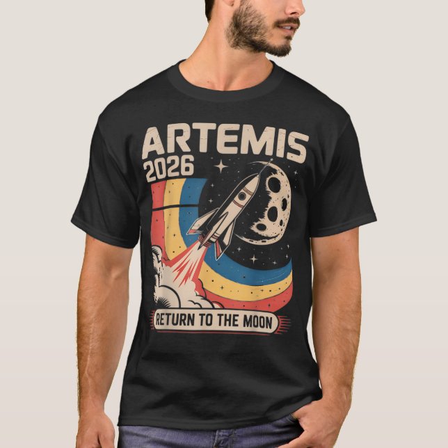Artemis Ii Launch Back To The Moon T-Shirt (Front)