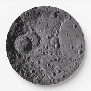 Artemis II Lunar Craters Paper Plate