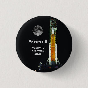 Artemis II Moon Mission 3 Cm Round Badge
