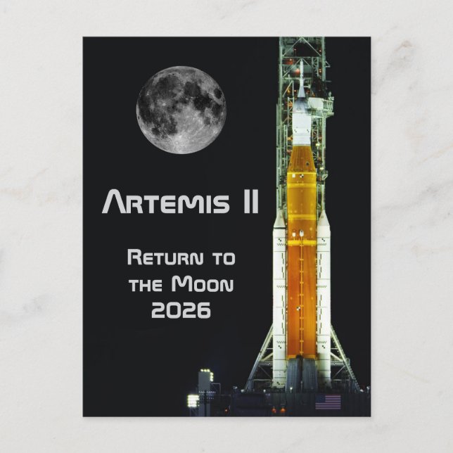 Artemis II Moon Mission Postcard (Front)