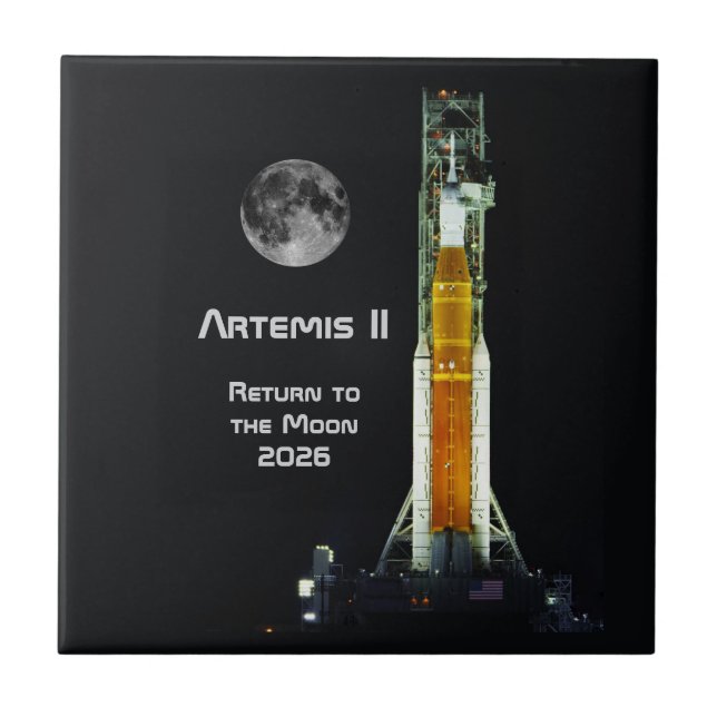 Artemis II Moon Mission Tile (Front)