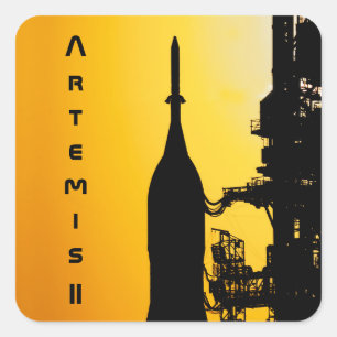 Artemis II to Launch Pad Square Sticker