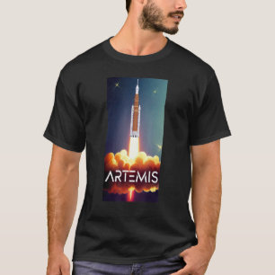Artemis Launch SLS Moon Rocket Orbit Space T-Shirt