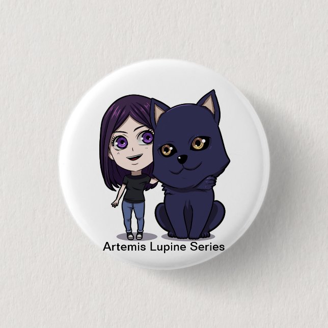 Artemis Lupine Button - Ares & Artemis (Front)