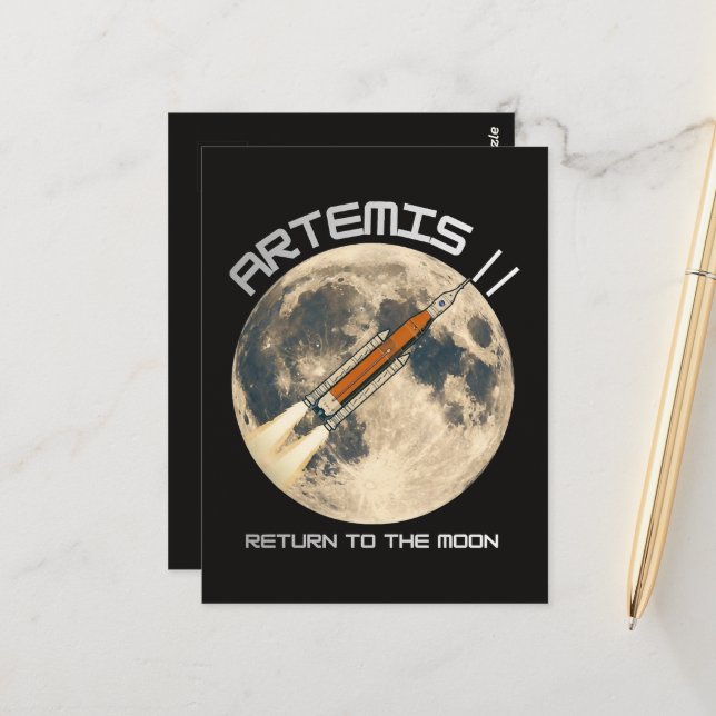 Artemis moon mission postcard (Front/Back In Situ)