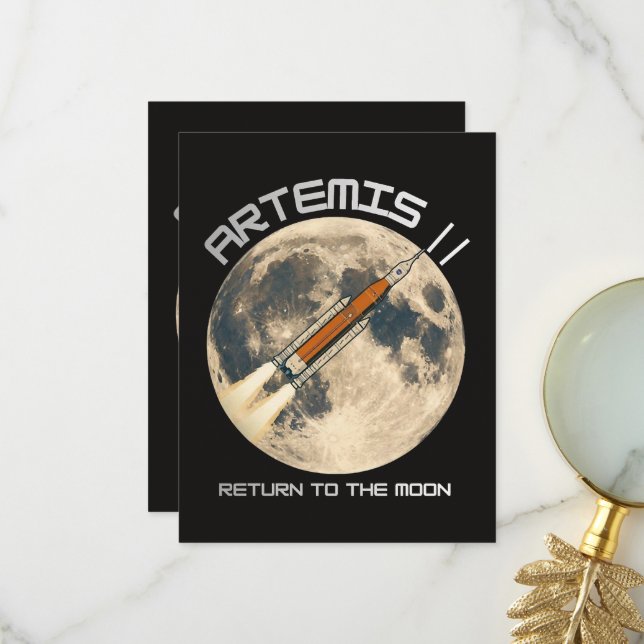 Artemis moon mission thank you card (Front/Back In Situ)