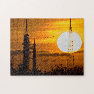 Artemis Moon Rocket at Dawn Jigsaw Puzzle