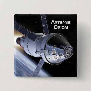 Artemis Orion SLS Moon Mission 15 Cm Square Badge