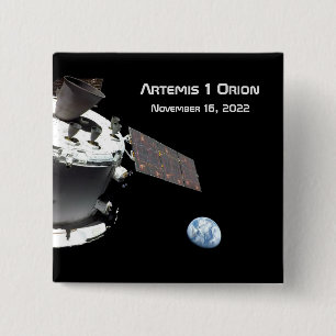 Artemis Orion Spacecraft Blue Marble 15 Cm Square Badge