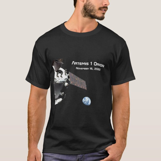 Artemis Orion Spacecraft Blue Marble T-Shirt (Front)