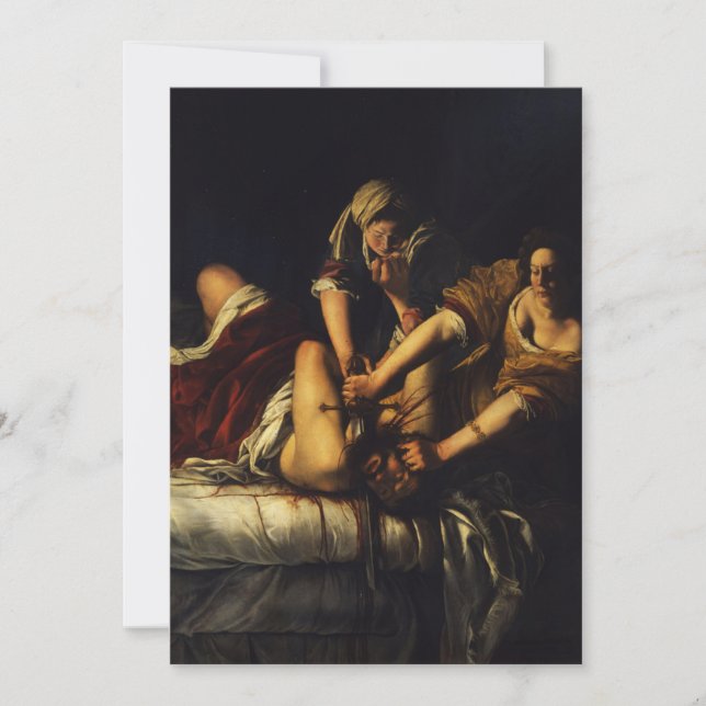 Artemisia Gentileschi - Judith Beheading Holoferne Invitation (Front)