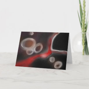 Arterial Motif: Abstract Black, White & Red Card