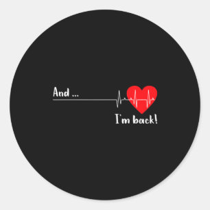 Artery Open, Heart Diseases Surgery Heartbeat  Classic Round Sticker