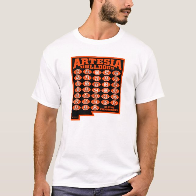 Artesia Bulldogs State Champs Football T-Shirt (Front)