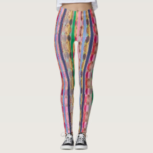 Artful Abstract Multi-Colour Leggings