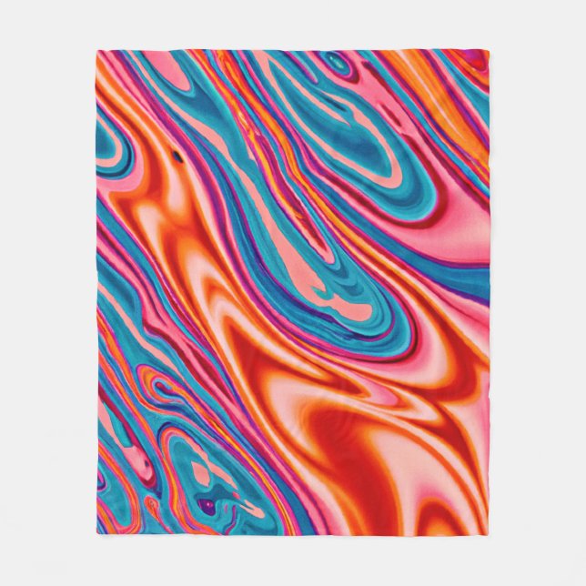 Artful Colour Scheme Fleece Blanket (Front)